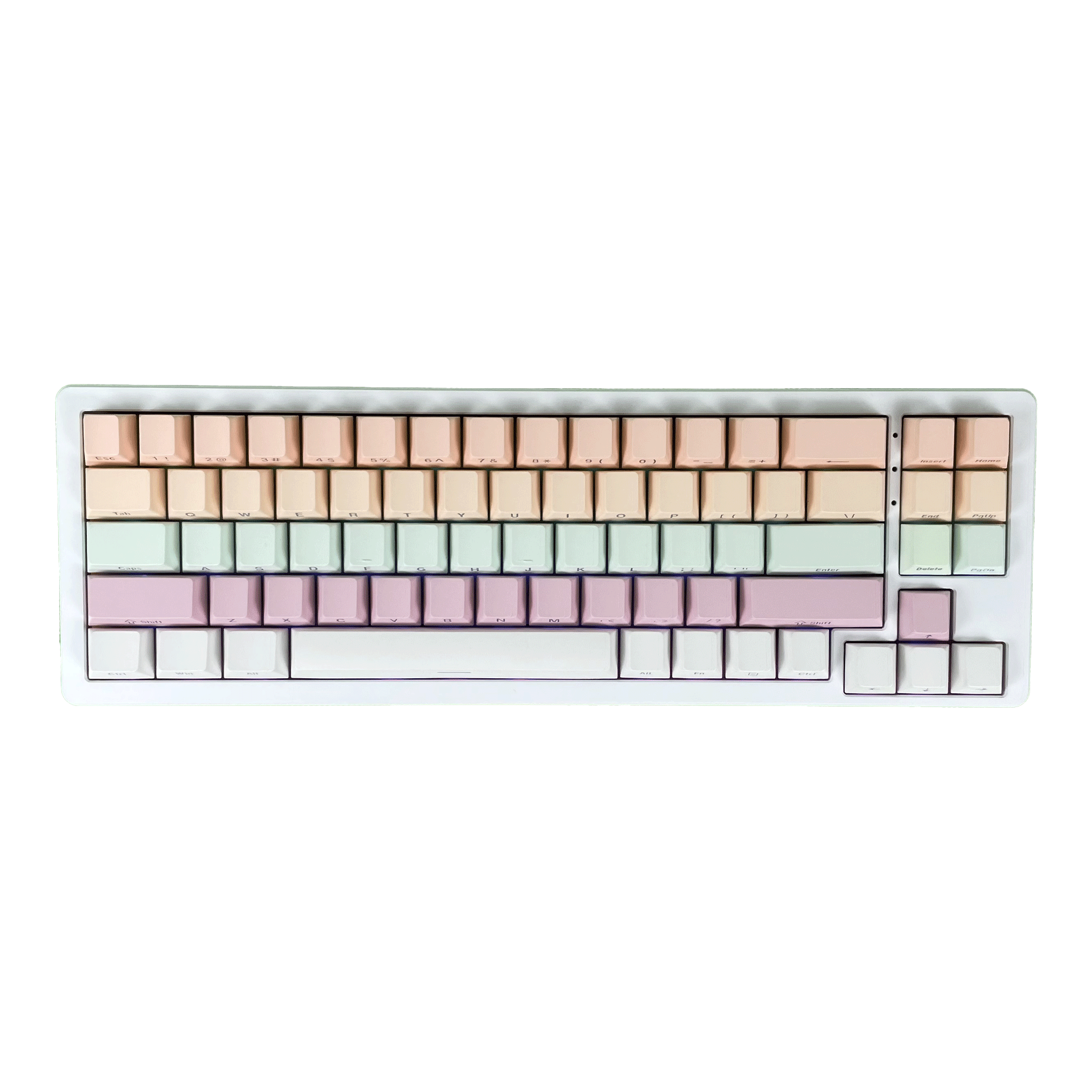 Bàn phím cơ Xinmeng M71 RGB White Pink | Wireless, case nhôm, triple mode, hot swap, RGB, Wumei sub axis Switch (QW03)
