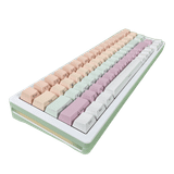  Bàn Phím Cơ Không Dây Xinmeng M71RGB , White Pink (Case Nhôm,Triple Mode, Hostswap, Rgb) 