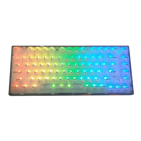 Bàn Phím Cơ Không Dây Xinmeng X75 RGB , Clear White 