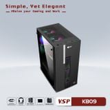  Thùng máy VSP Esport Gaming KB09 Black | Đen, Không Fan 