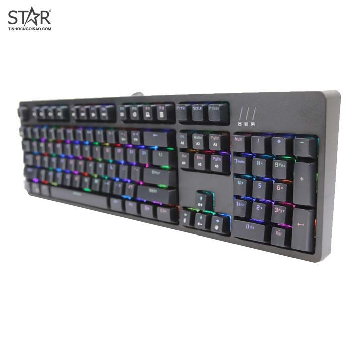 Bàn Phím Cơ Ajazz DKM150 RGB Gaming Red Switch (Đen)