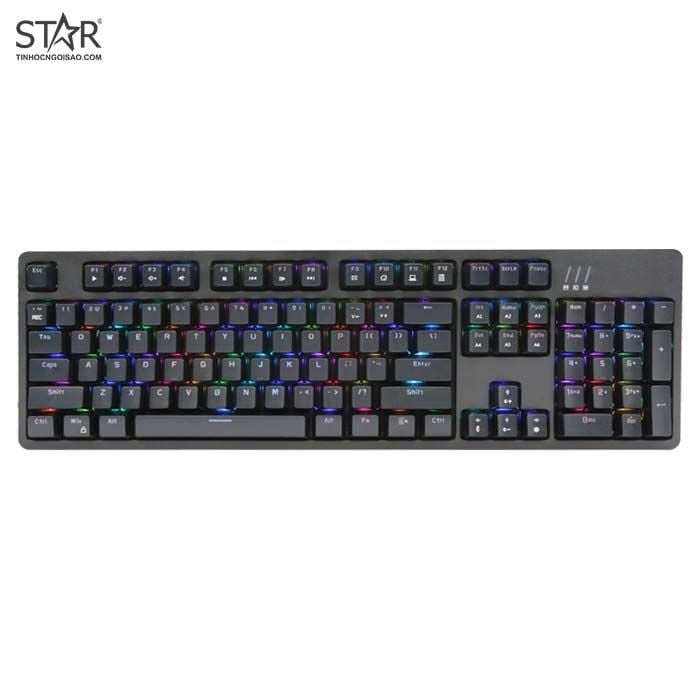 Bàn Phím Cơ Ajazz DKM150 RGB Gaming Red Switch (Đen)