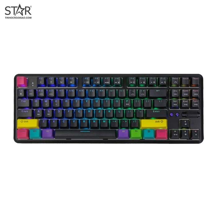 Bàn Phím Cơ Ajazz K870T RGB Gaming Bluetooth Red Switch TKL (Đen)