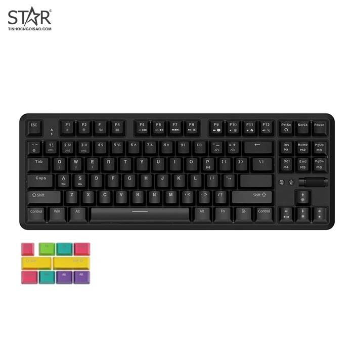 Bàn Phím Cơ Ajazz K870T RGB Gaming Bluetooth Red Switch TKL (Đen)