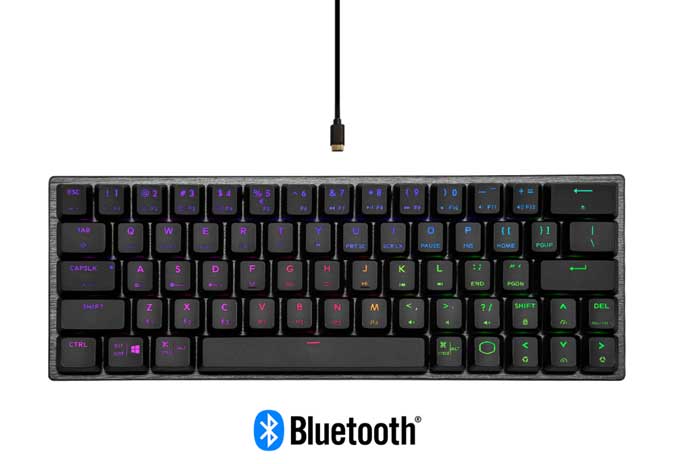 Bàn Phím Cơ Cooler Master SK622 Space Gray Low Profile Red Switch RGB TKL Wireless (Đen)