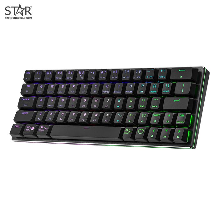 Bàn Phím Cơ Cooler Master SK622 Space Gray | Low Profile, Red Switch, RGB, TKL, Wireless