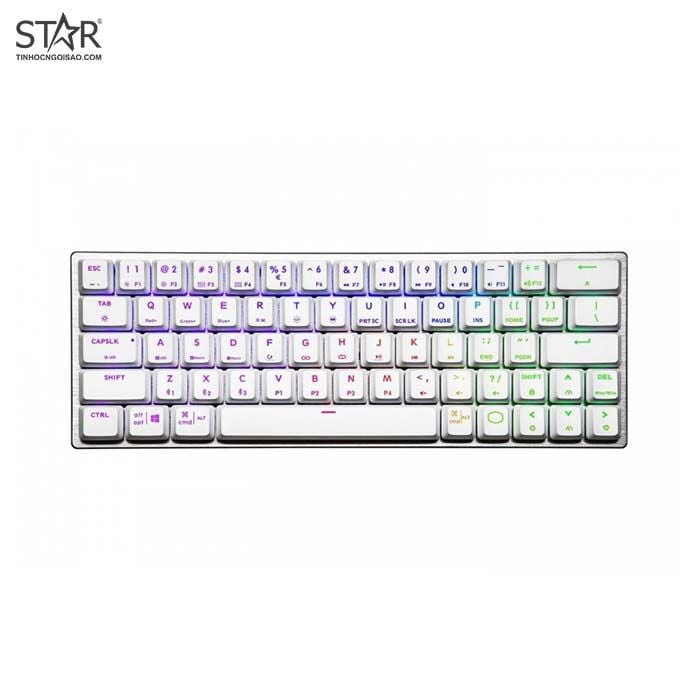 Bàn Phím Cơ Cooler Master SK622 Silver White | Low Profile, Red Switch, RGB, TKL, Wireless