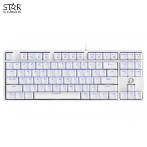 Bàn phím cơ Gaming DAREU EK87 (Brown Switch) - White (Ice - Blue Led)