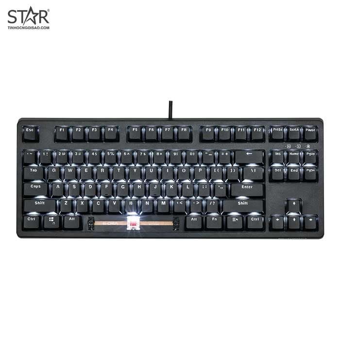 Bàn Phím Cơ E-Dra EK387 Gateron TKL Blue Switch (Đen)