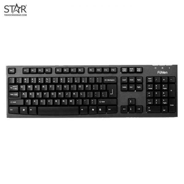  Bàn phím giả cơ văn phòng Fuhlen L411 | Có dây, Fullsize, Membrane, Black 