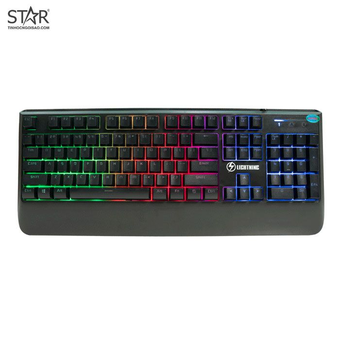 Bàn Phím Giả Cơ Lightning PR-8800Z Gaming Led Rainbow (Đen)