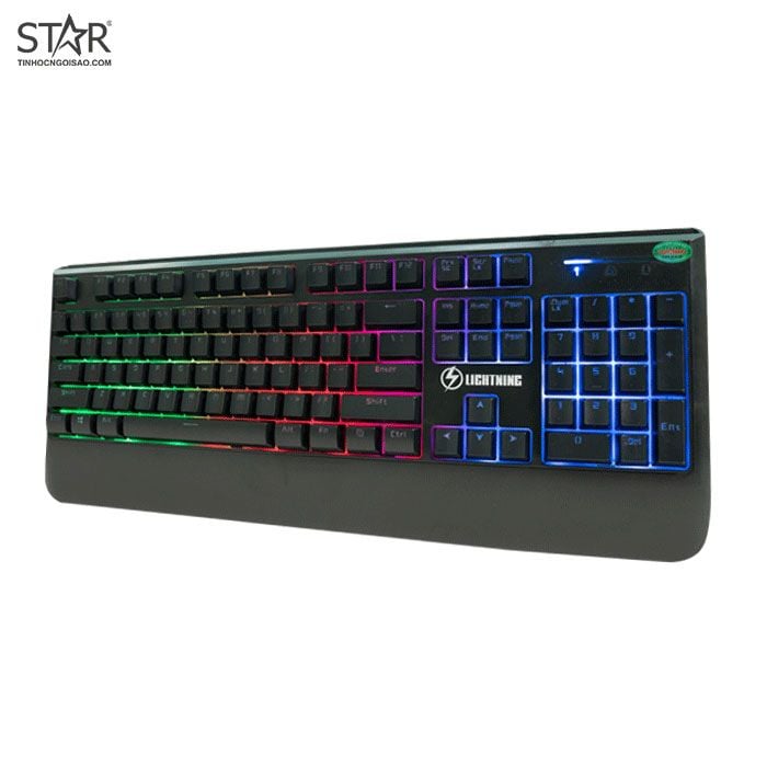 Bàn Phím Giả Cơ Lightning PR-8800Z Gaming Led Rainbow (Đen)