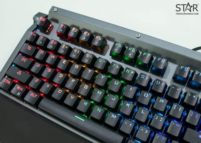 Bàn Phím Cơ Motospeed K98 Rainbow Gaming Waterproof (Bạc Đen)