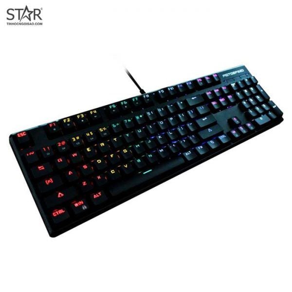  Bàn phím cơ gaming Motospeed WS1 | Có dây, Fullsize, Optical Switch, RGB Rainbow, Black 