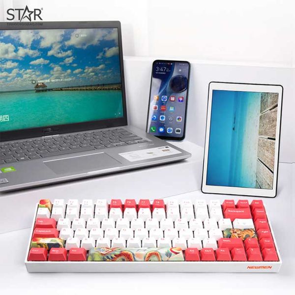  Bàn Phím Cơ Newmen GM840 Red Switch Wireless Dual Mode (BT5.0 & Wire 