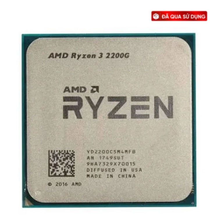 CPU AMD Ryzen 3 2200G Cũ | 3.5GHz Up to 3.7GHz, AM4, 4 Cores 4 Threads