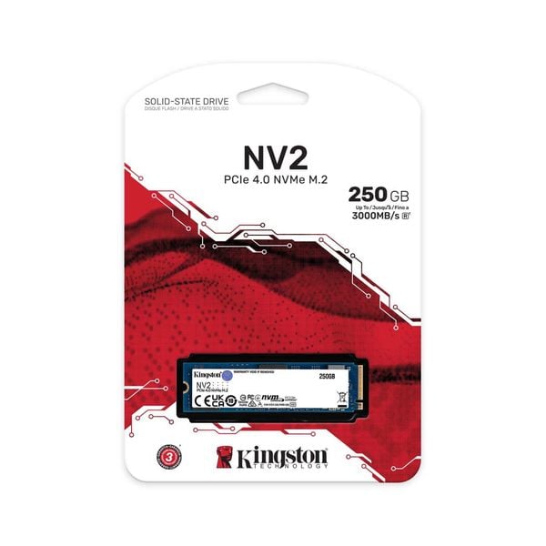  Ổ cứng SSD Kingston NV2 250GB | PCIe Gen4 x4 NVMe, M.2 2280 (SNV2S/250G) 
