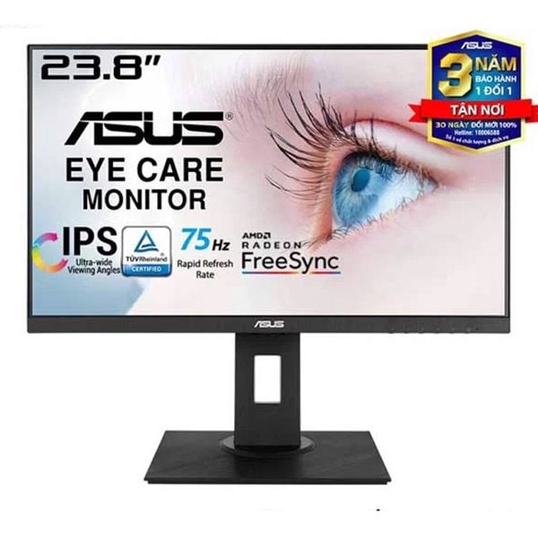  Màn hình Asus VA24DQLB (23.8 inch|FHD|IPS|75Hz|5ms|250nits|HDMI+DP+VGA|Speaker|Phẳng). 