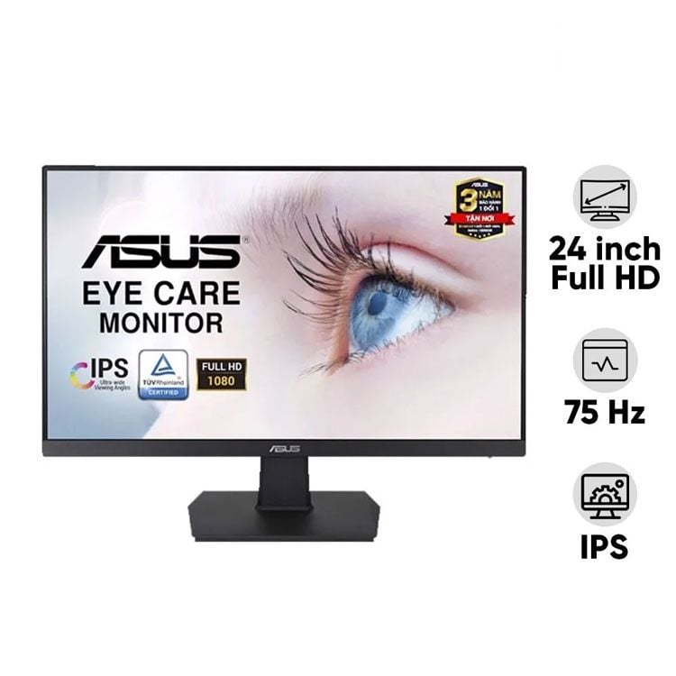 Màn hình LCD 24 inch Asus VA24EHE FHD IPS 75Hz Chính Hãng