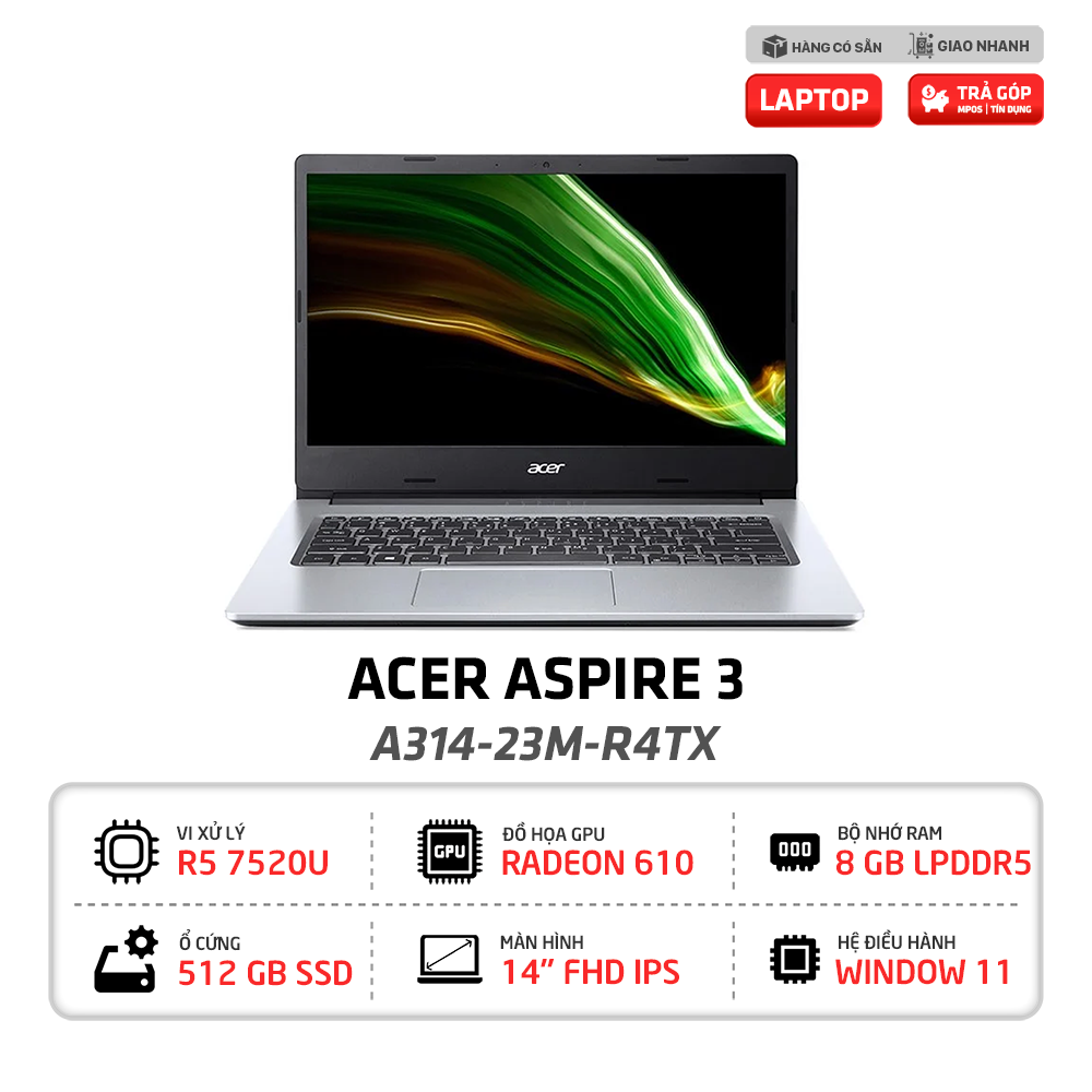 Laptop Acer Aspire 3 A314 23M R4TX