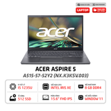  Laptop Acer Aspire 5 A515-57-52Y2 (NX.K3KSV.003) | Chip Intel Core i5-1235U | 8GB DDR4 RAM | 512GB PCIe SSD | 15.6 inch FHD | BT5, ALUp | Win 11SL | 3Cell | Grey 
