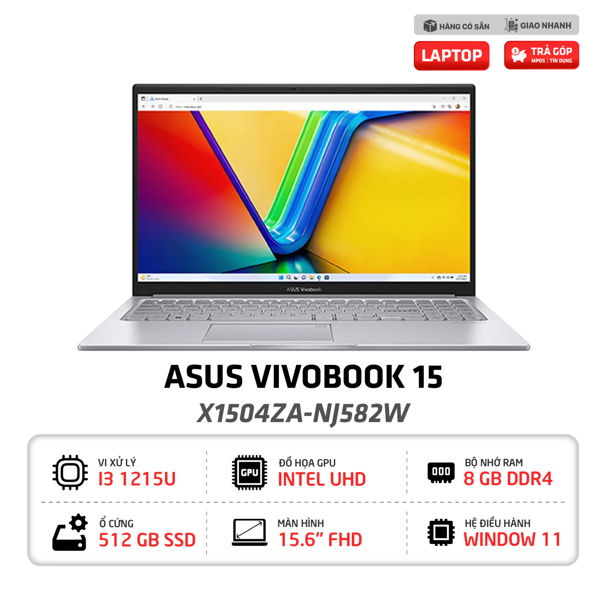 Laptop ASUS Vivobook X1504ZA NJ582W