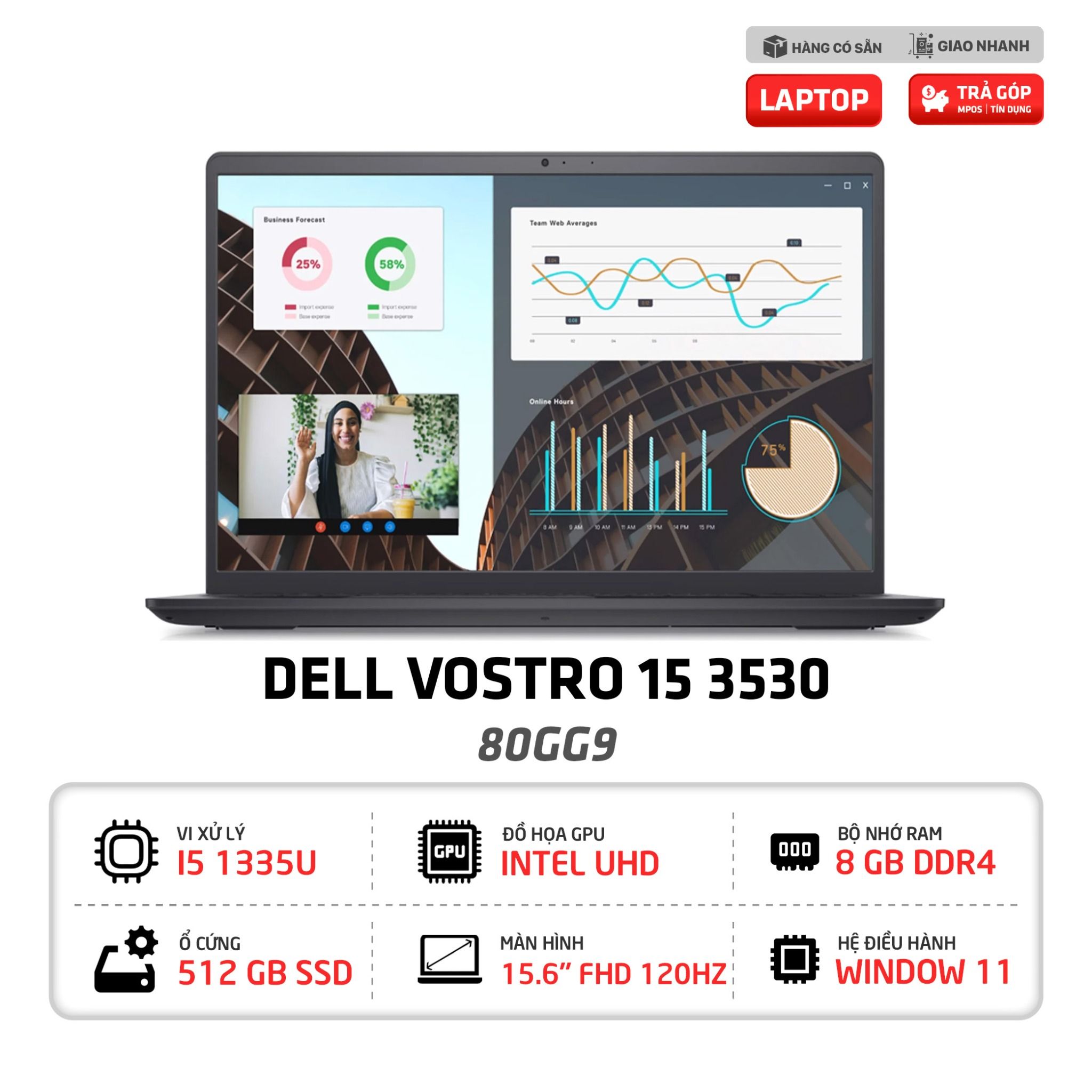 Laptop Dell Vostro 15 3530 80GG9