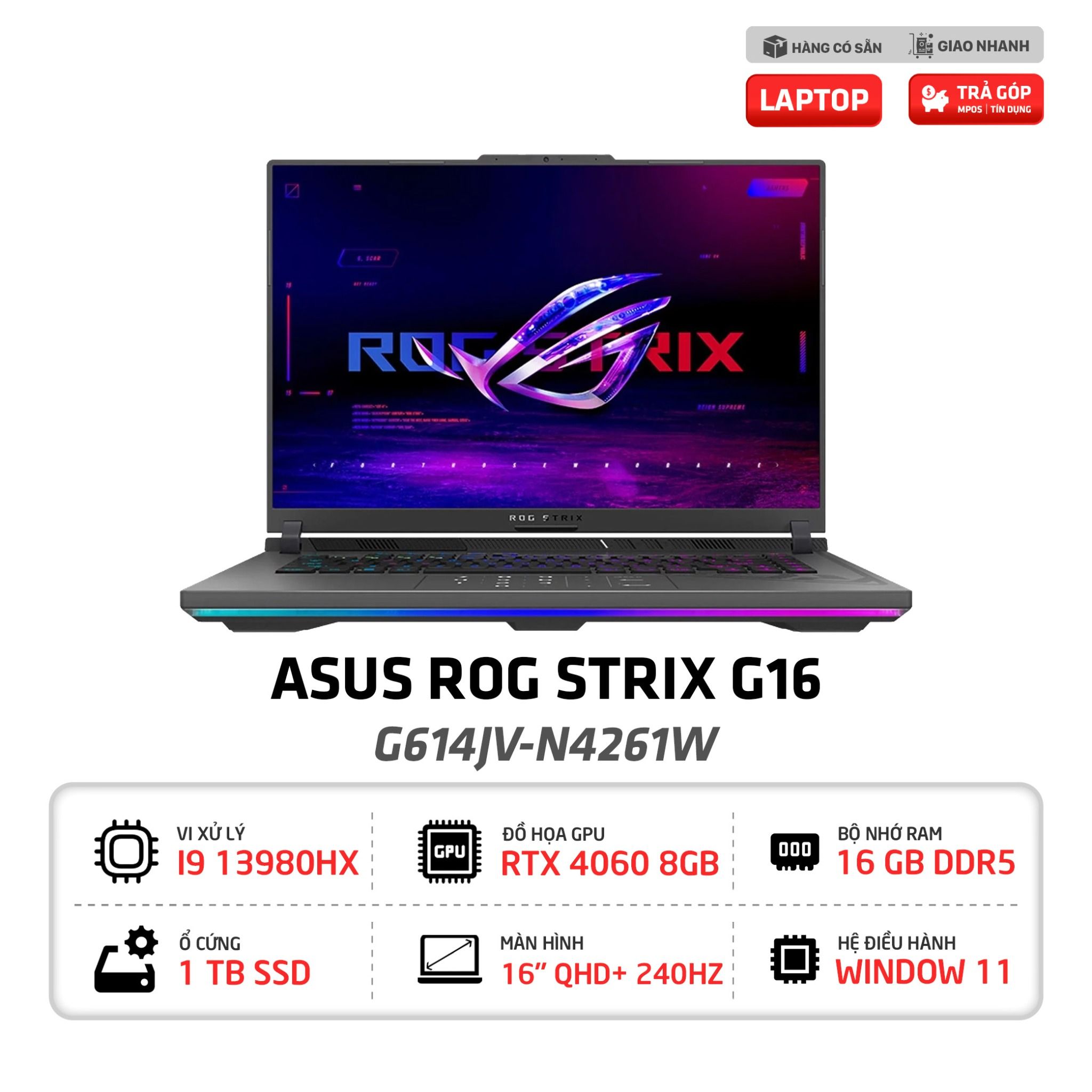 Laptop Gaming Asus ROG Strix G16 G614JV N4261W