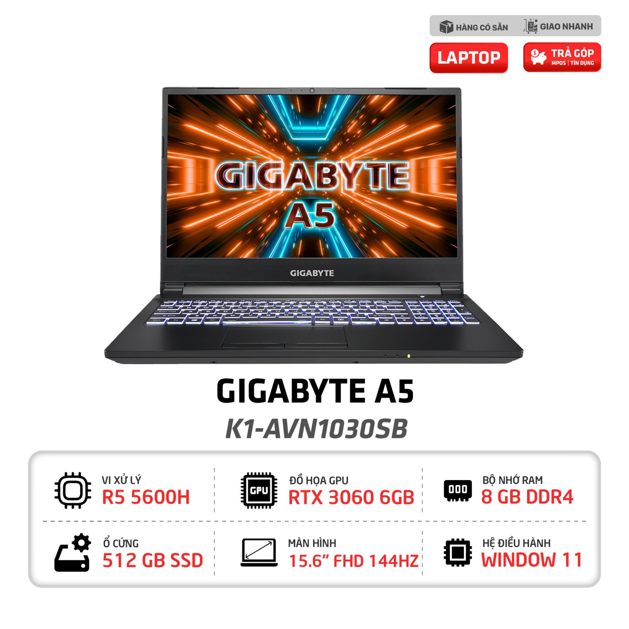 Laptop Gaming Gigabyte A5 K1 AVN1030SB