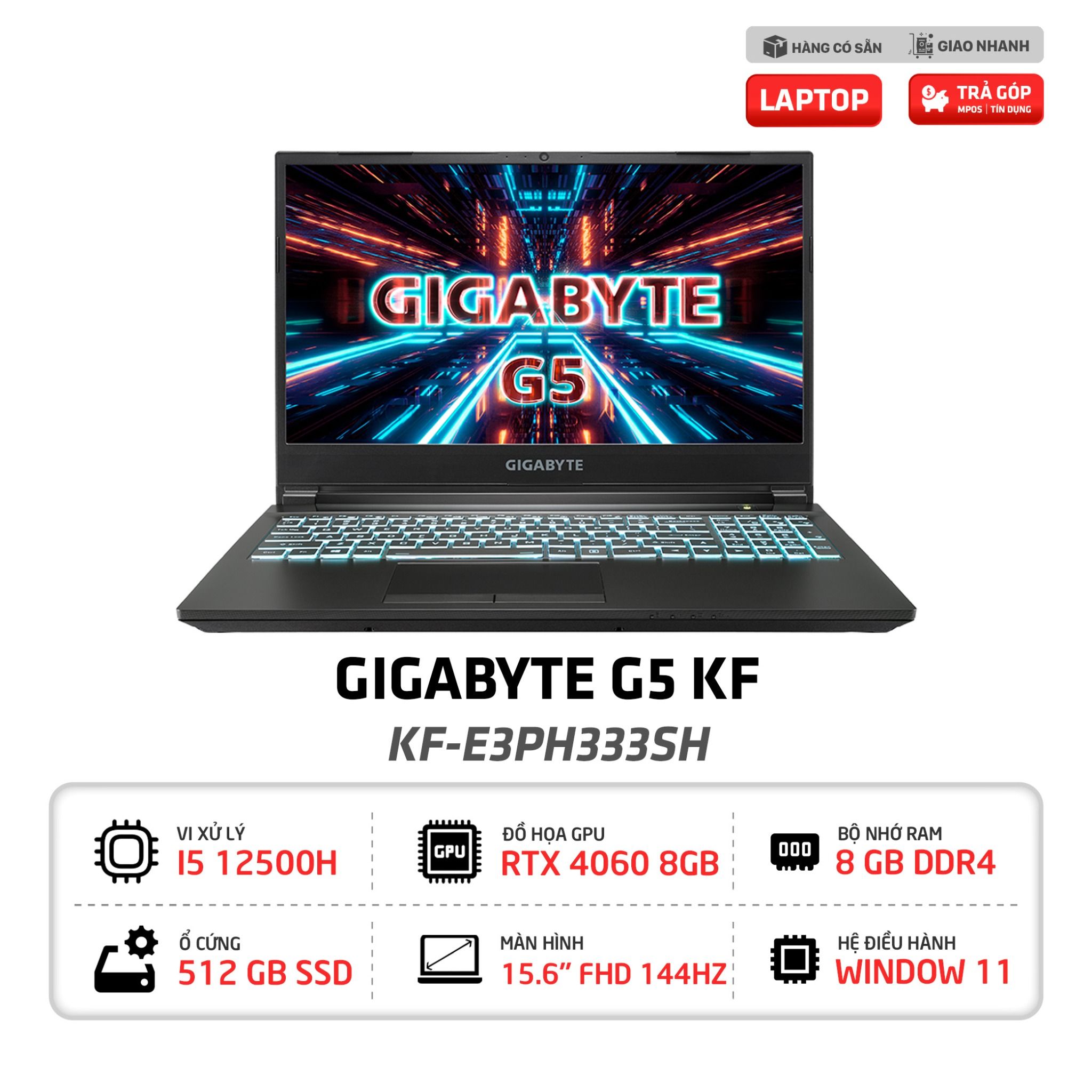 Laptop Gaming Gigabyte G5 KF E3PH333SH