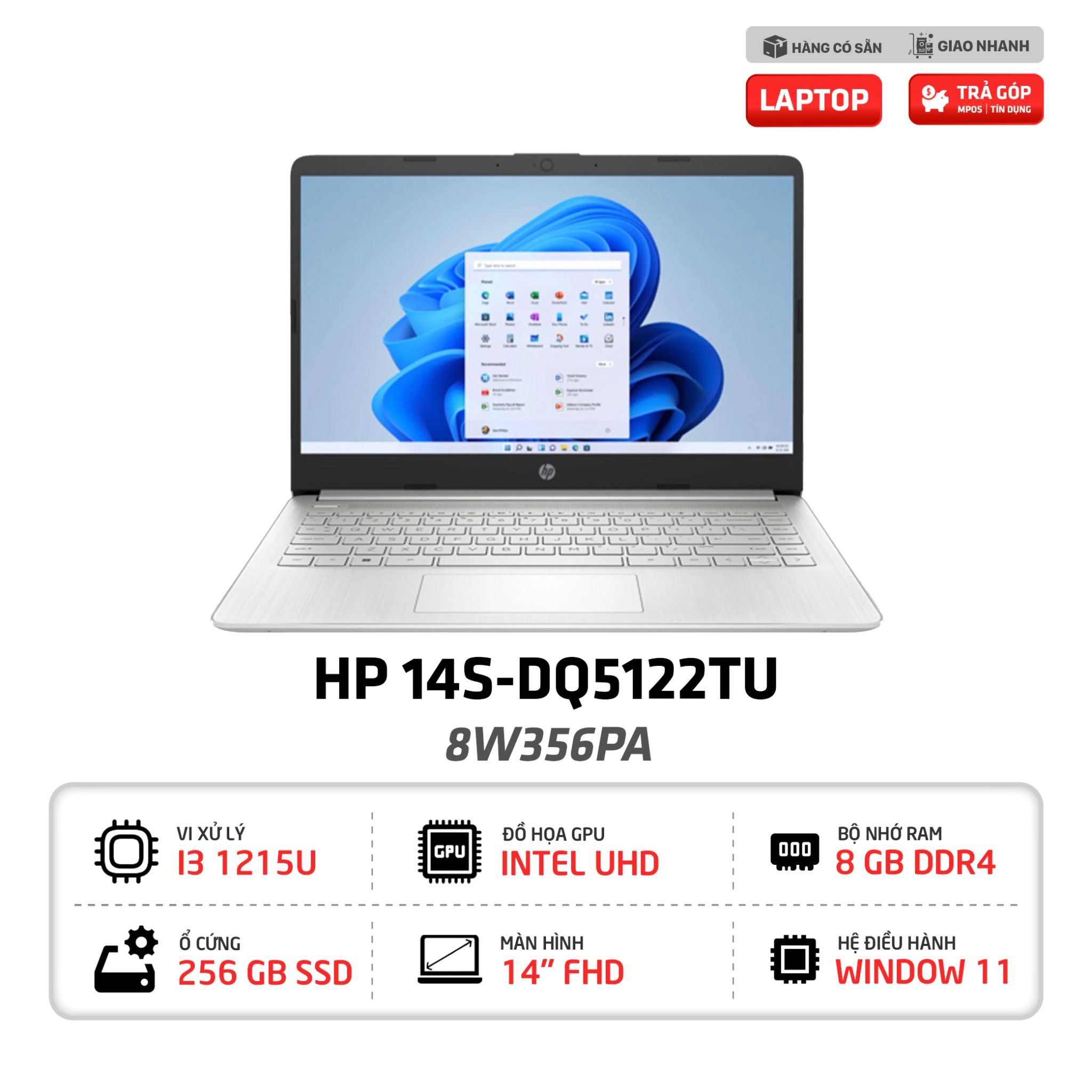 Laptop HP 14s dq5122TU - 8W356PA