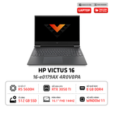  Laptop HP Victus 16-e0179AX 4R0V0PA R5-5600H | 8GB | 512GB | GeForce RTX 3050Ti 4GB | 16.1 inch FHD 144Hz | Win 11 | Đen 