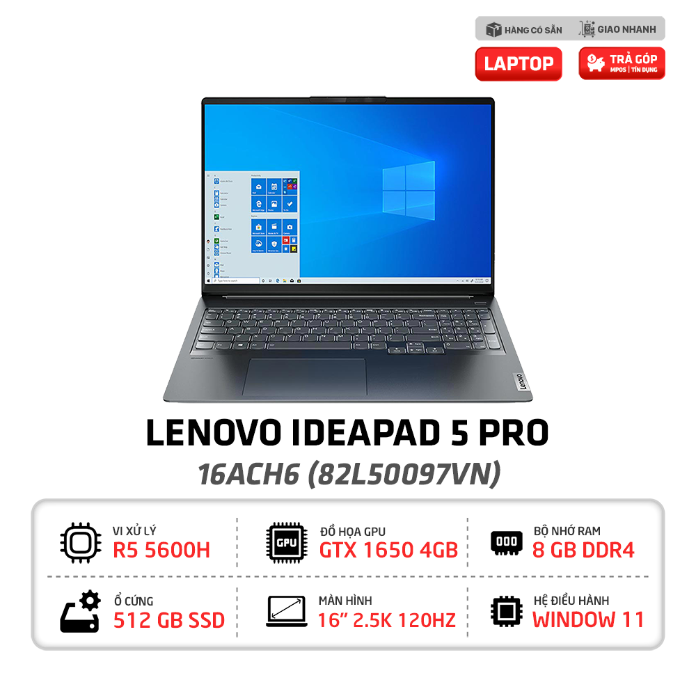 Laptop Gaming Lenovo IdeaPad 5 Pro 16ACH6 82L50097VN