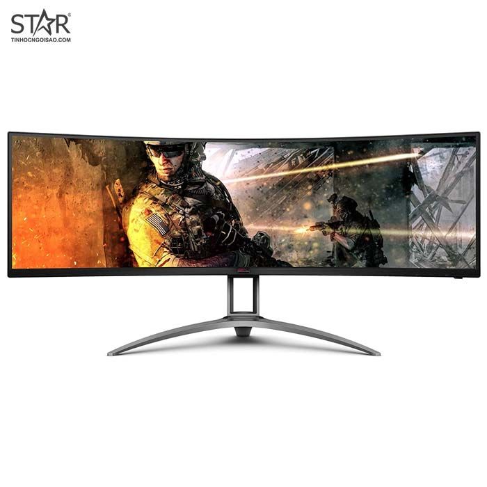 Màn hình LCD 49” AOC AG493UCX/74 (5K Dual QHD/ VA/ 120Hz/ 1ms/ HDR/ 1800R/ Freesync) Gaming Cong