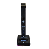  Nút nguồn Leopard kèm giá treo tai nghe RGB - Đen 