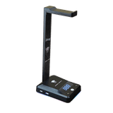  Nút nguồn Leopard kèm giá treo tai nghe RGB - Đen 