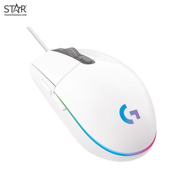  Chuột gaming Logitech G102 Gen II Lightsync | Có dây, 8000 DPI, 85g, RGB, Trắng 
