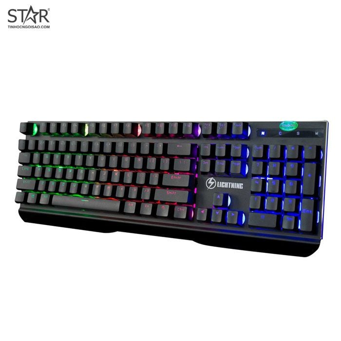 Bàn Phím Giả Cơ Lightning PR-8900Z Gaming Led Rainbow (Đen)