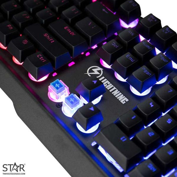  Bàn Phím Giả Cơ Lightning PR-8900Z Gaming Led Rainbow (Đen) 