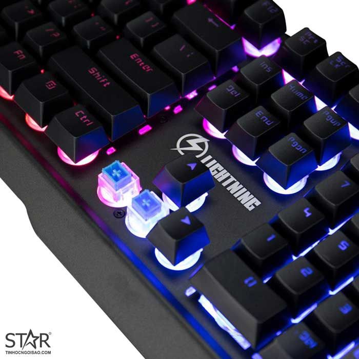 Bàn Phím Giả Cơ Lightning PR-8900Z Gaming Led Rainbow (Đen)