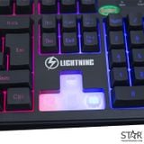  Bàn Phím Giả Cơ Lightning AD7700 Gaming Led Rainbow (Đen) 