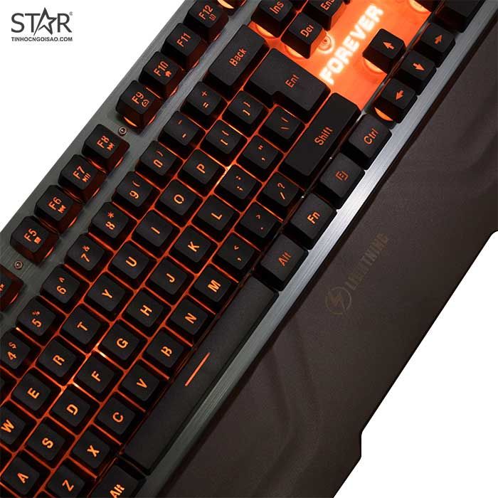 Bàn Phím Giả Cơ Lingtning Forever Gaming Led (Nâu)