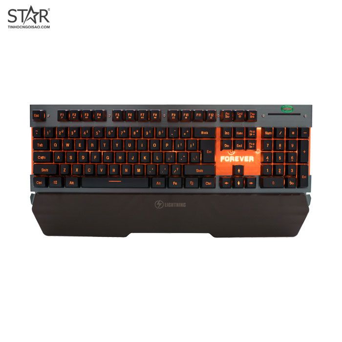 Bàn Phím Giả Cơ Lingtning Forever Gaming Led (Nâu)