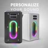  Loa Bluetooth HiFuture MusicBox - Silver | Output 100w, RGB, Kèm 2 mic 