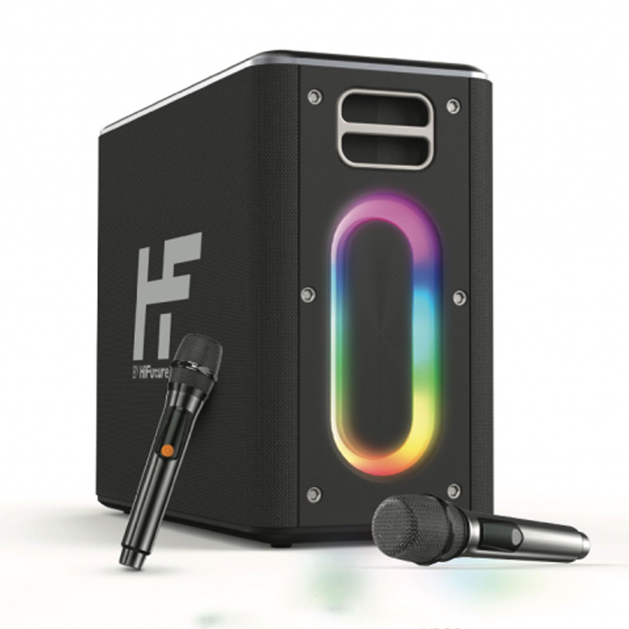 Loa Bluetooth HiFuture MusicBox - Black | Output 100w, RGB, Kèm 2 mic