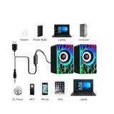  Loa máy tính USB 2.0 R8 SP-02 - Black 