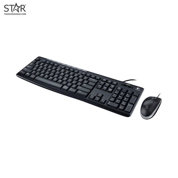  Combo phím chuột văn phòng Logitech MK200 | Có dây, Fullsize, Black 