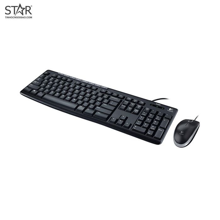 Combo Phím Chuột Logitech MK200 Chính Hãng (Đen)