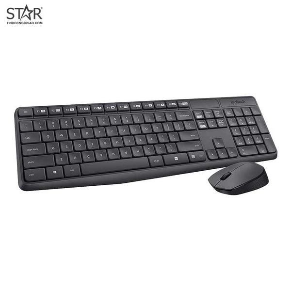 Combo phím chuột văn phòng Logitech MK235 | Wireless, Fullsize, Black 