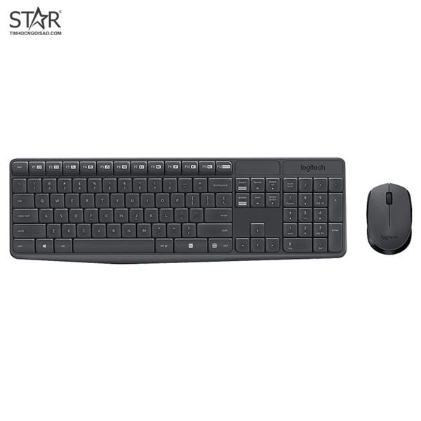  Combo phím chuột văn phòng Logitech MK235 | Wireless, Fullsize, Black 